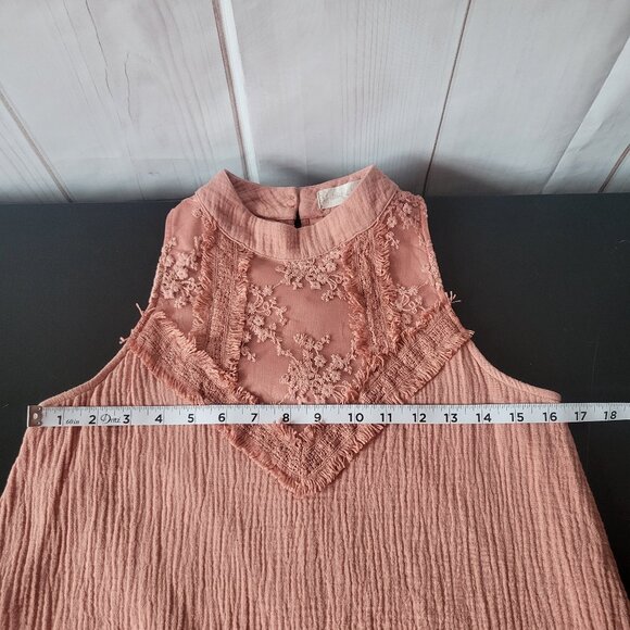 Altar’d State Boho/Lace Mini Dress, Sleeveless, Embroidered, Sz Small, EUC - Picture 8 of 9